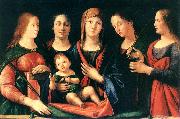 VIVARINI, family of painters Mary and Child with Sts Mary Magdalene and Catherine painting